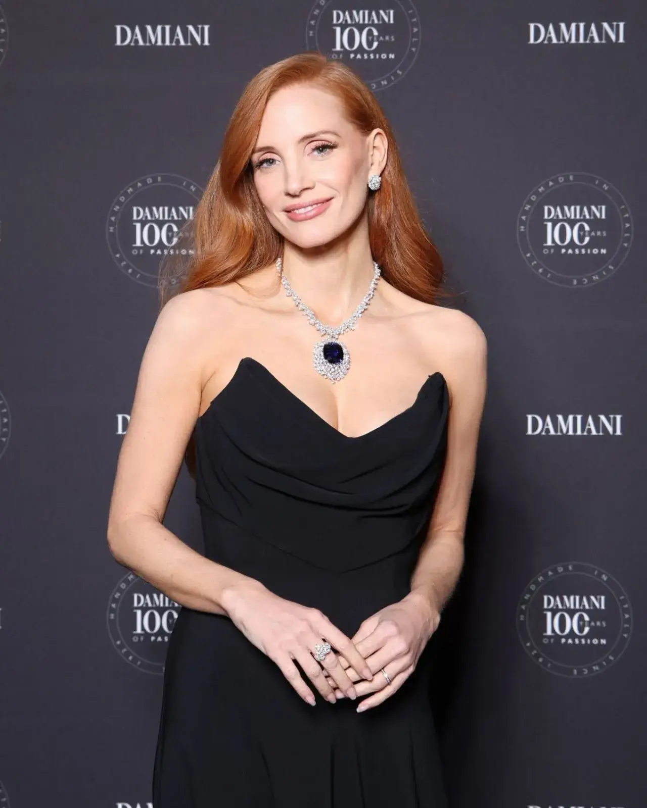 JESSICA CHASTAIN STILLS AT DAMIANI CENTENARY GALA DINNER IN MILAN